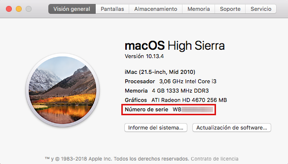 Identificar modelo Macbook