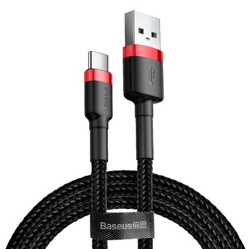 Cable USB-C a USB-A carga rápida negro en Phones Lab Terrassa